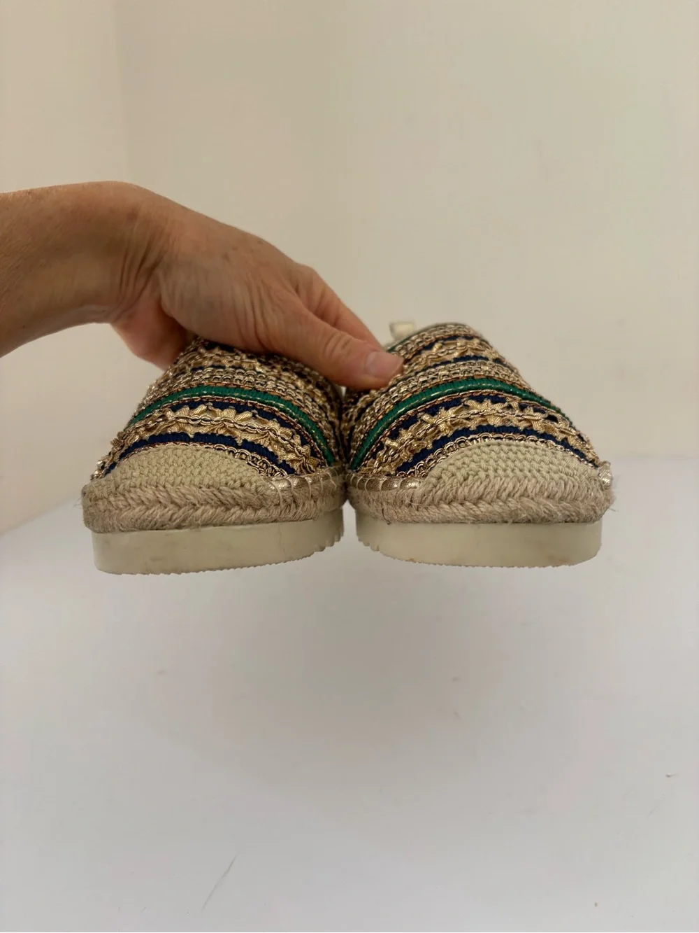 Patrizia by Spring Step Raiatea Espadrille/ Flats Metallic Gold. Sz 41 (9.5-10)